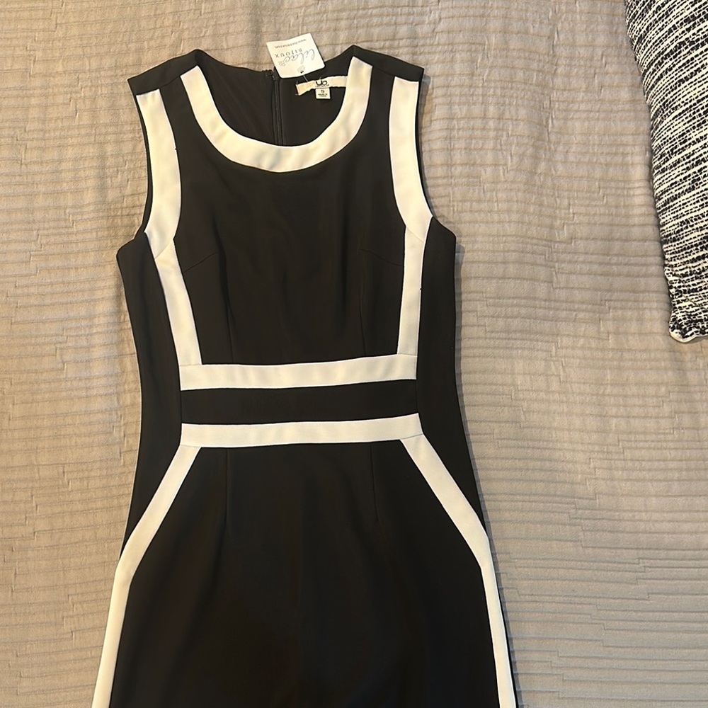 Ya Los Angeles Black and White Sheath Mini Dress